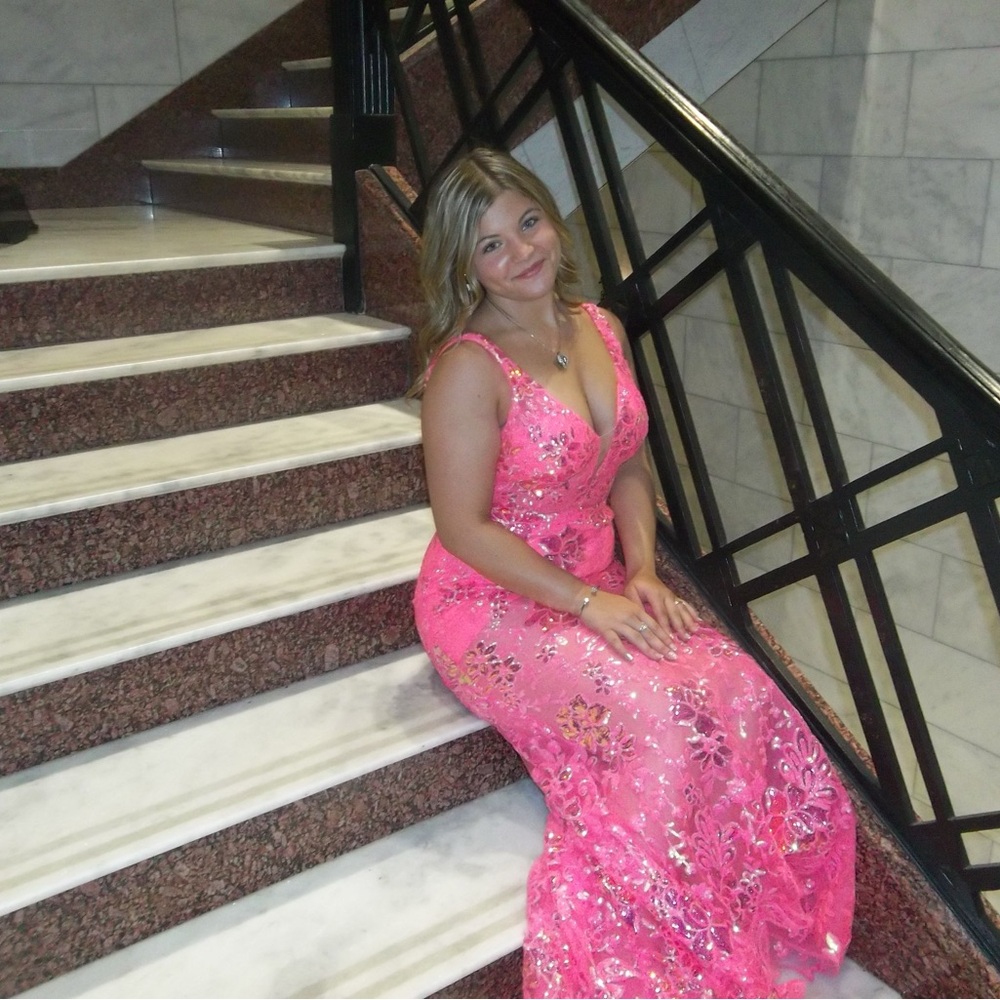 Elegant Pink Evening Gown